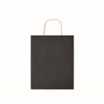Mittelgroße, recycelte Papiertaschen Farbe schwarz zweite Ansicht