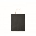 Mittelgroße, recycelte Papiertaschen Farbe schwarz dritte Ansicht