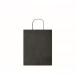 Mittelgroße, recycelte Papiertaschen Farbe schwarz vierte Ansicht