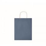 Mittelgroße, recycelte Papiertaschen Farbe blau erste Ansicht