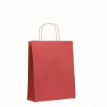 Mittelgroße, recycelte Papiertaschen Farbe rot