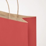 Mittelgroße, recycelte Papiertaschen Farbe rot zweites Detailbild