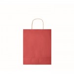 Mittelgroße, recycelte Papiertaschen Farbe rot vierte Ansicht