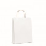 Mittelgroße, recycelte Papiertaschen Farbe weiß
