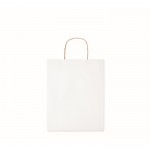 Mittelgroße, recycelte Papiertaschen Farbe weiß erste Ansicht