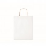 Mittelgroße, recycelte Papiertaschen Farbe weiß zweite Ansicht