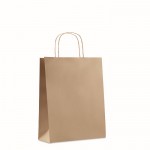 Mittelgroße, recycelte Papiertaschen Farbe beige
