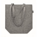 Faltbare Einkaufstasche aus Filz Farbe grau dritte Ansicht