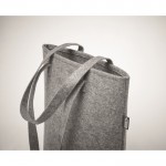 Faltbare Einkaufstasche aus Filz Farbe grau viertes Detailbild