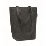 Faltbare Einkaufstasche aus Filz Farbe dunkelgrau