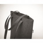 Faltbare Einkaufstasche aus Filz Farbe dunkelgrau viertes Detailbild