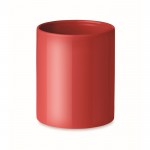 Günstiger farbiger Keramikbecher in einer Box Farbe rot erste Ansicht