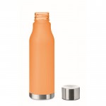 Flasche mit Logo und Gummibeschichtung Farbe orange erste Ansicht
