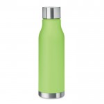 Flasche mit Logo und Gummibeschichtung Farbe lindgrün