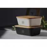 Firmen-Lunchbox mit Bambusdeckel Farbe schwarz Stimmungsbild