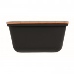 Firmen-Lunchbox mit Bambusdeckel Farbe schwarz vierte Ansicht