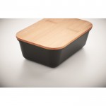 Firmen-Lunchbox mit Bambusdeckel Farbe schwarz sechstes Detailbild