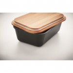 Firmen-Lunchbox mit Bambusdeckel Farbe schwarz siebtes Detailbild