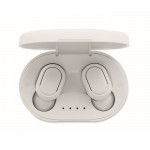 Kopfhörer mit bedrucktem Etui Farbe weiß achte Ansicht