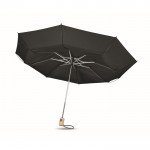 Faltbarer Regenschirm bedrucken RPET Farbe schwarz zweite Ansicht