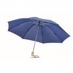 Faltbarer Regenschirm bedrucken RPET Farbe köngisblau erste Ansicht