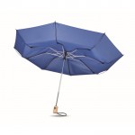 Faltbarer Regenschirm bedrucken RPET Farbe köngisblau zweite Ansicht