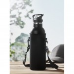 Thermosflasche mit Tragetasche Farbe schwarz Stimmungsbild