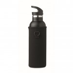 Thermosflasche mit Tragetasche Farbe schwarz siebte Ansicht