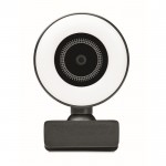 Webcam mit Mikrofon und Lichtring Farbe Schwarz vierte Ansicht