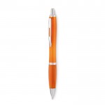 Kugelschreiber mit Druckknopf bedrucken Farbe orange