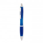 Kugelschreiber mit Druckknopf bedrucken Farbe blau