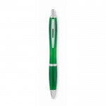 Kugelschreiber mit Druckknopf bedrucken Farbe grün erste Ansicht