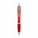 Kugelschreiber mit Druckknopf bedrucken Farbe rot erste Ansicht