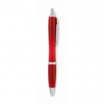 Kugelschreiber mit Druckknopf bedrucken Farbe rot zweite Ansicht