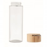 Glasflasche mit Bambusdeckel Farbe transparent vierte Ansicht