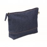 Kulturtasche aus Baumwolle, 250 gr/ m2 Farbe blau