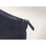 Kulturtasche aus Baumwolle, 250 gr/ m2 Farbe blau zweites Detailbild