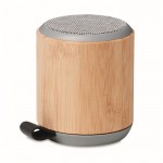Lautsprecher mit Bambusgehäuse und Griff Farbe Holzton