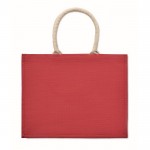Einkaufs- oder Strandtasche aus Jute Farbe Rot zweite Ansicht