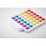 Pop-It-Spielzeug mehrfarbig mit Logo bedrucken Farbe weiß erstes Detailbild