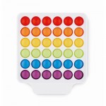 Pop-It-Spielzeug mehrfarbig mit Logo bedrucken Farbe weiß dritte Ansicht