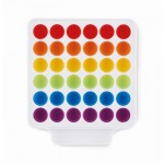 Pop-It-Spielzeug mehrfarbig mit Logo bedrucken Farbe weiß vierte Ansicht