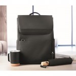 Notebook-Rucksack mit Taschen Farbe schwarz Stimmungsbild