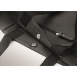 Recycelte Tasche mit Reißverschluss und Fach Farbe schwarz viertes Detailbild