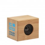 Bambus-Lautsprecher mit Ladegerät Ansicht mit Druckbereich