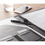 Schreibmappe mit Fächern bedrucken Farbe grau Stimmungsbild 3 mit Druck