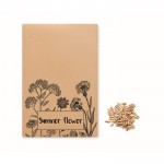 Werbeartikel Umschlag mit Wildblumensamen. Farbe beige