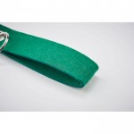 Rechteckiger Schlüsselanhänger aus Filz Farbe grün drittes Detailbild