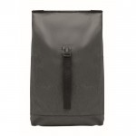 Rucksack aus Poylester mit Rolltop-Verschluss Farbe schwarz vierte Ansicht