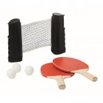 Tischtennisset mit aufrollbarem Netz Farbe schwarz fünfte Ansicht